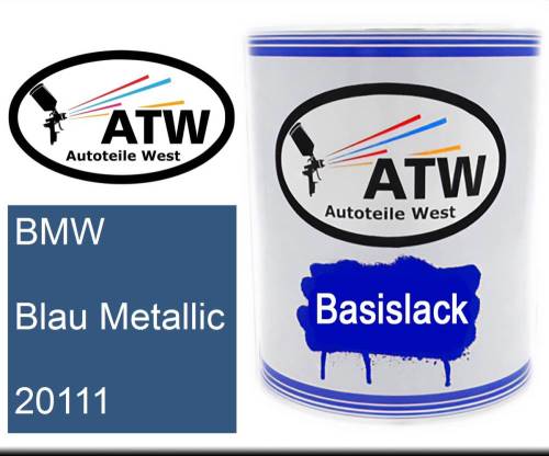 BMW, Blau Metallic, 20111: 1L Lackdose, von ATW Autoteile West.